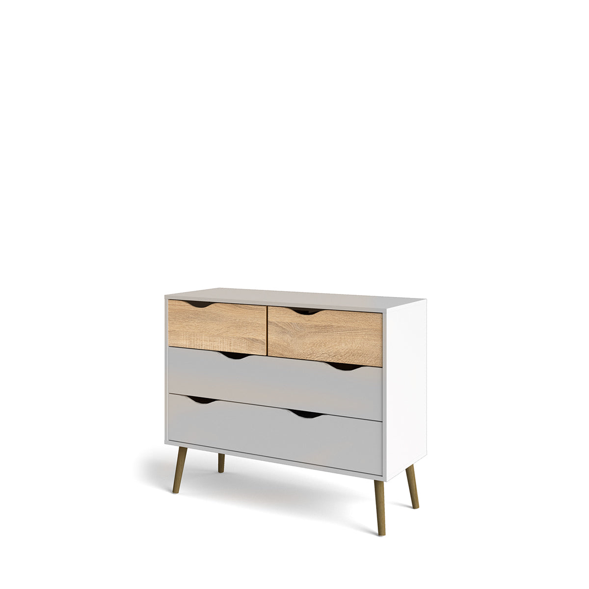 Cajonera Nordik - Color Madera y Blanco - Tu Gow