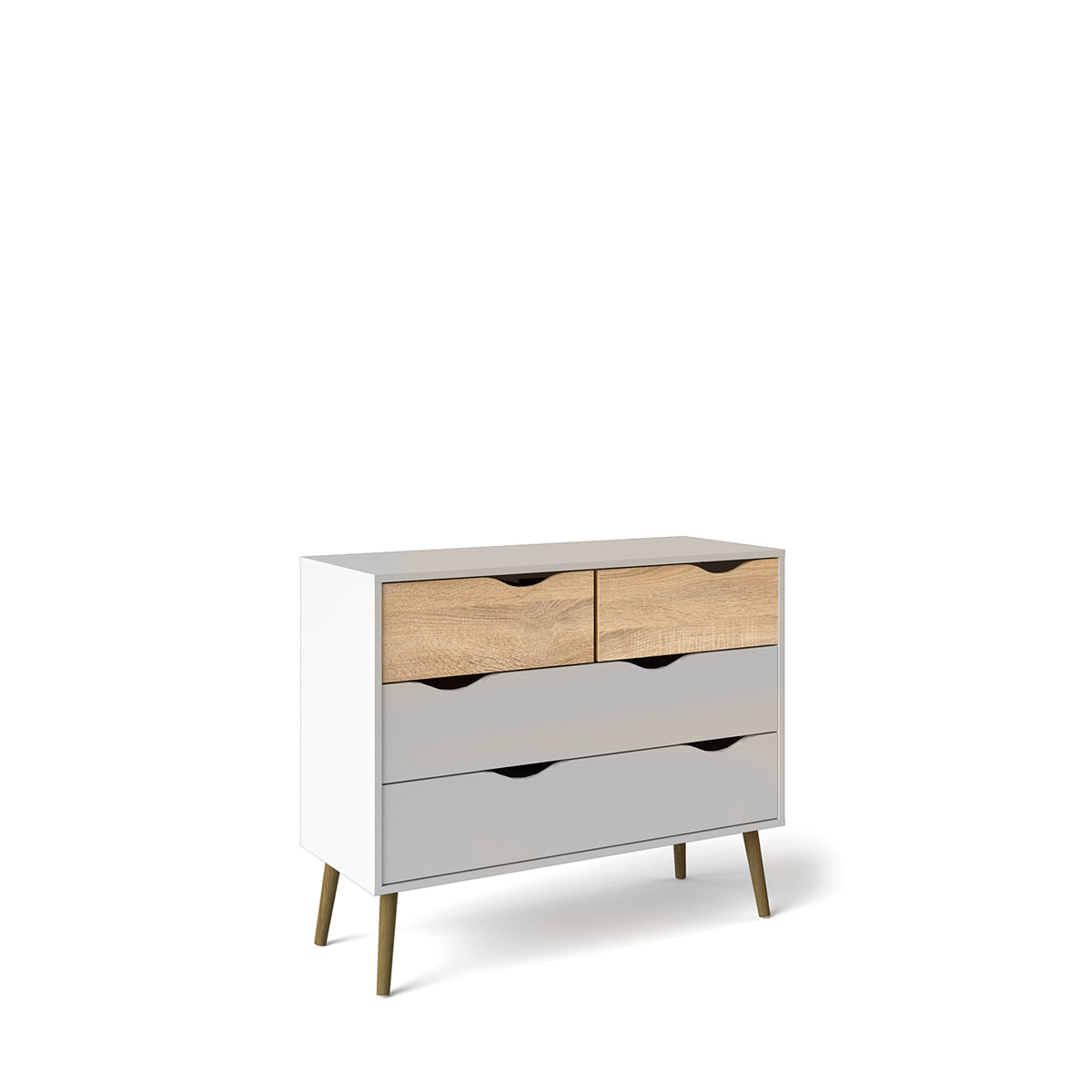Cajonera Nordik - Color Madera y Blanco - Tu Gow