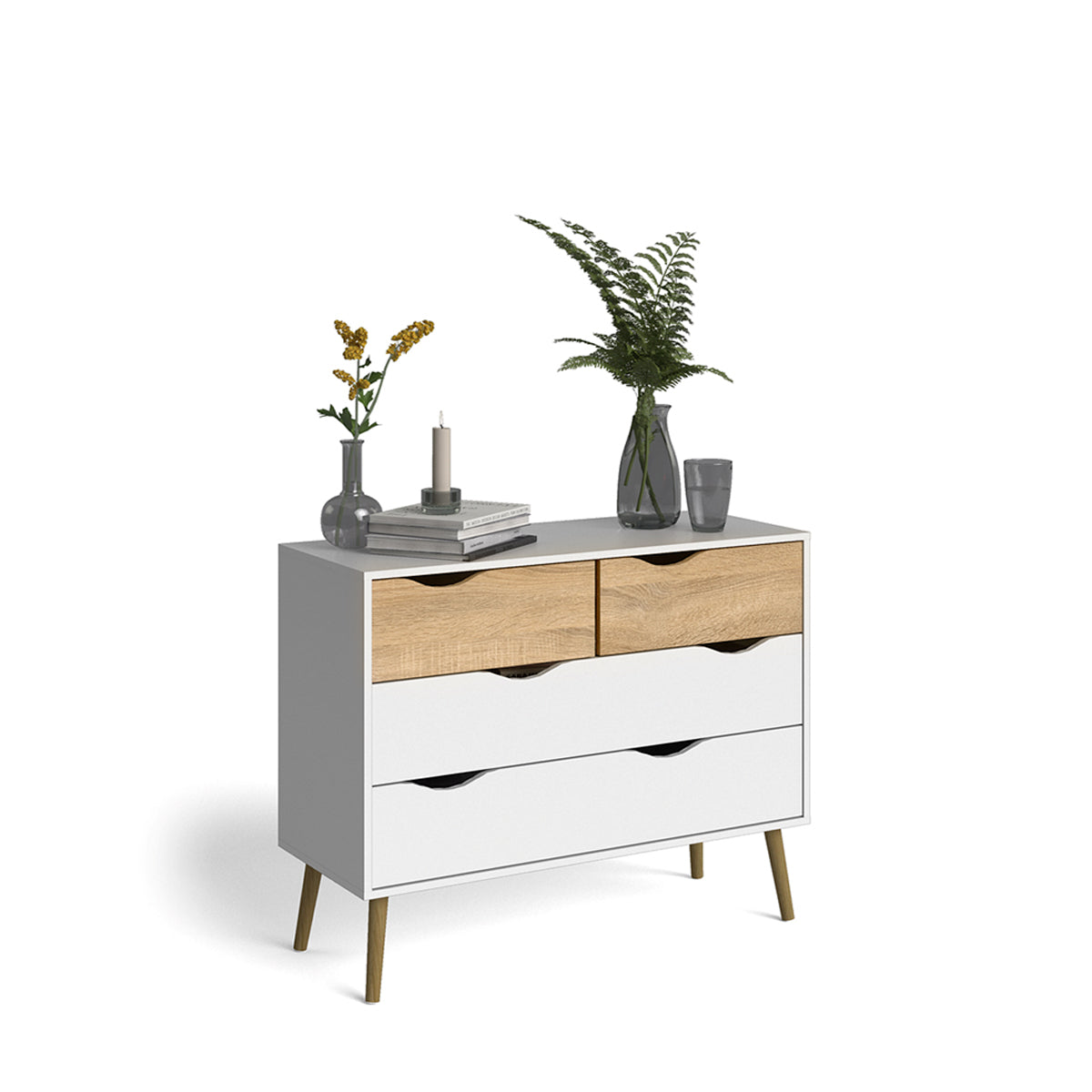 Cajonera Nordik - Color Madera y Blanco - Tu Gow