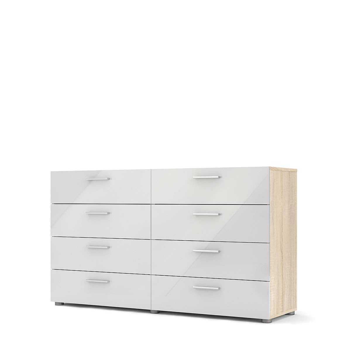 Cajonera Nova - Color Madera y Blanco Brillante - Tu Gow