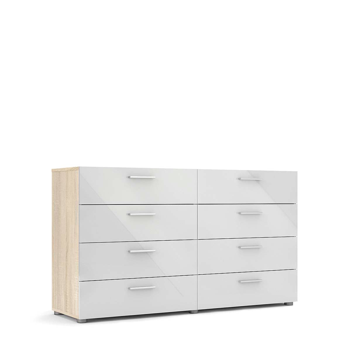 Cajonera Nova - Color Madera y Blanco Brillante - Tu Gow
