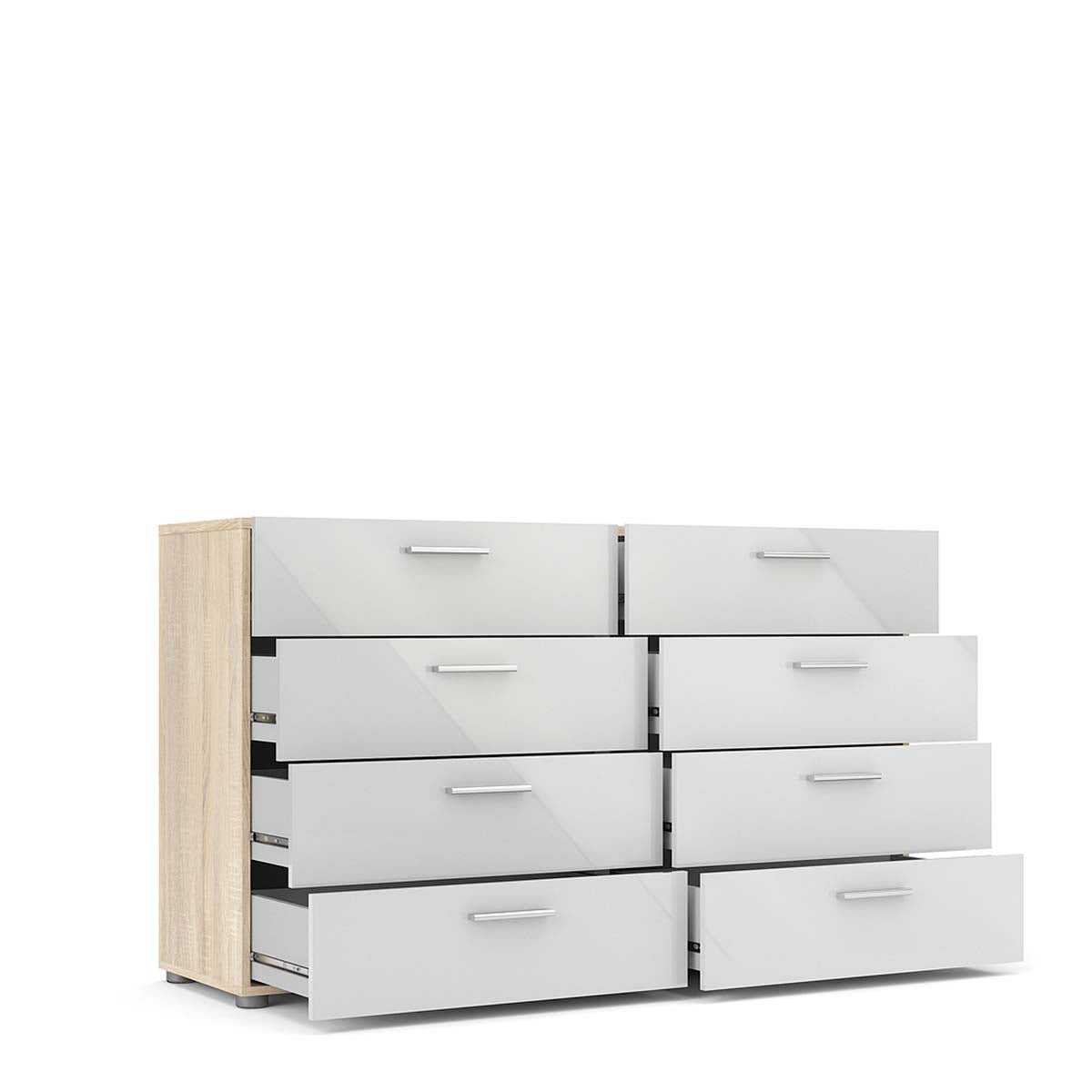 Cajonera Nova - Color Madera y Blanco Brillante - Tu Gow