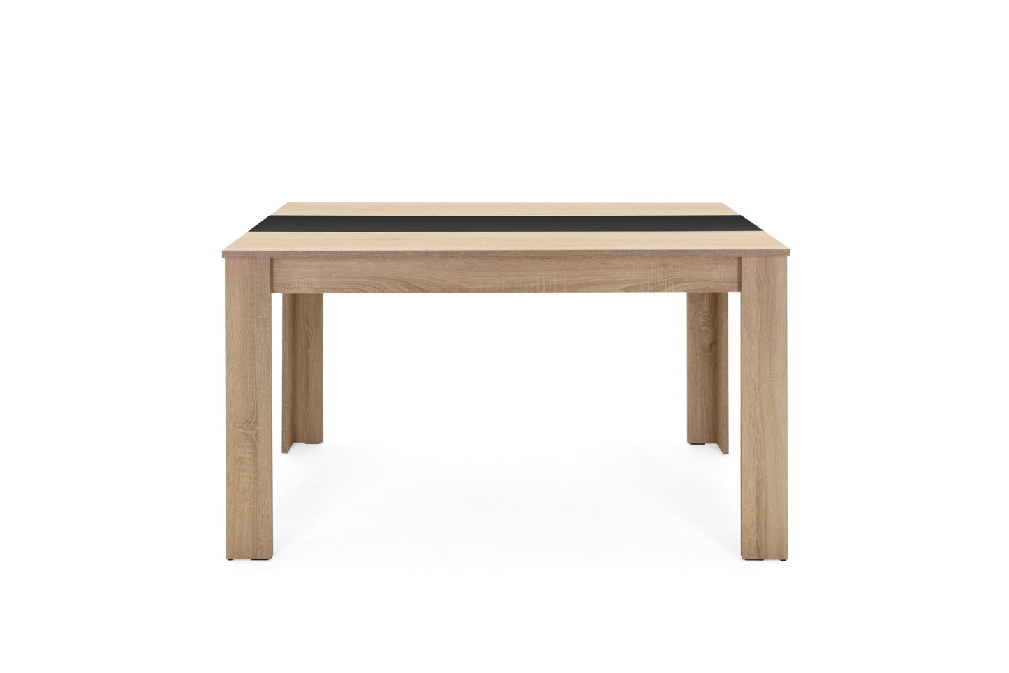 Comedor Zeus con 4 sillas Oslo - Color Madera y Blanco/Negro - Tugow