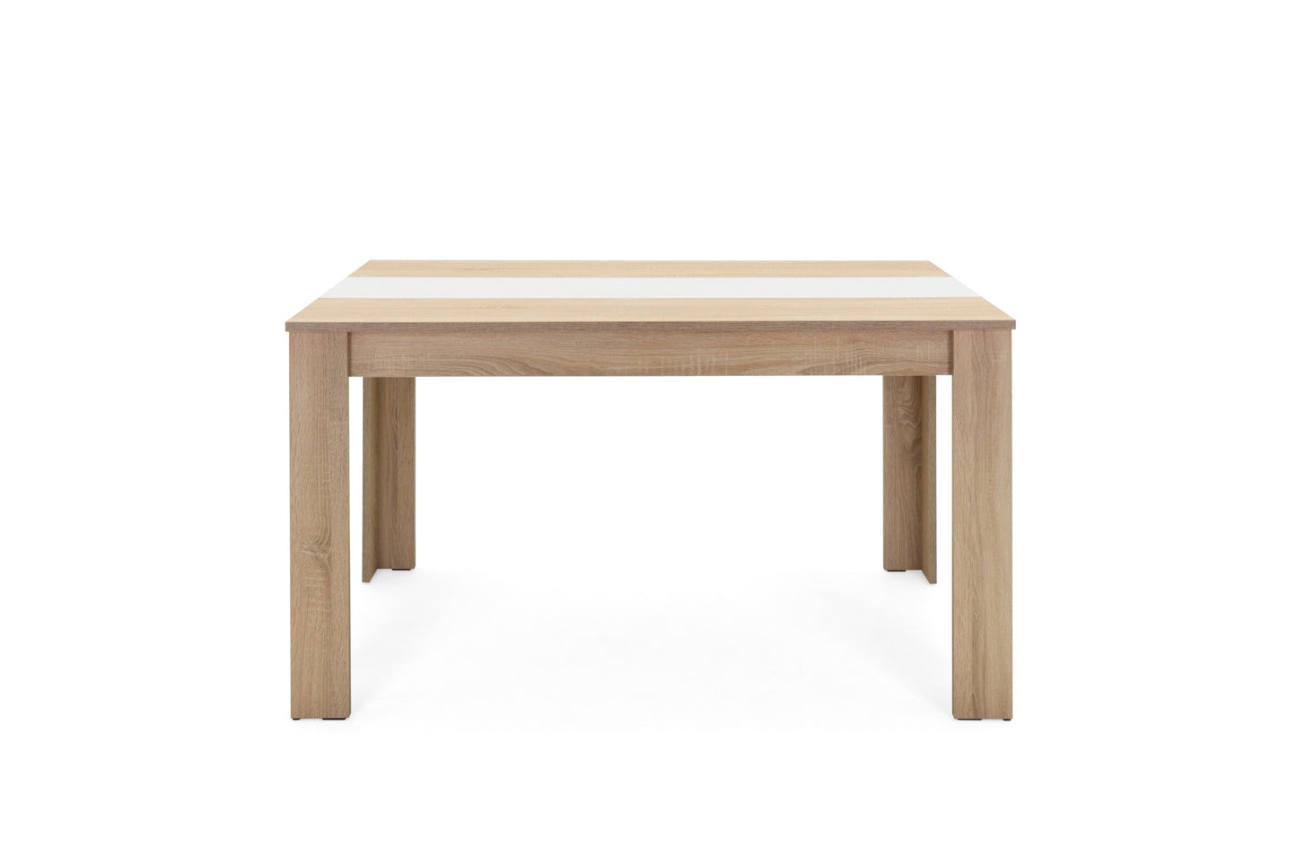 Comedor Zeus con 4 sillas Oslo - Color Madera y Blanco/Negro - Tugow