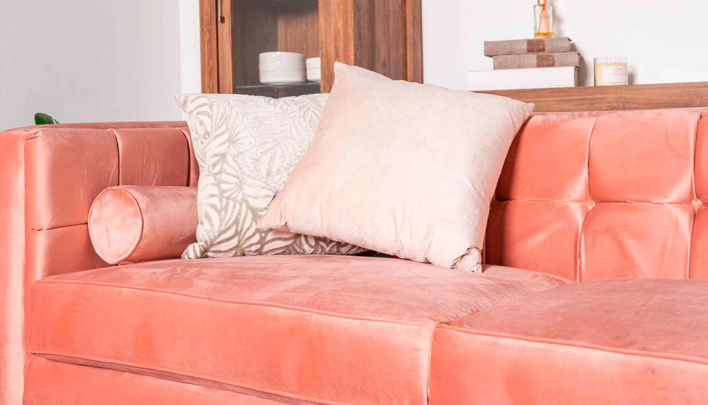 Sillón terciopelo Oscar - Rosa Salmón - Tu Gow