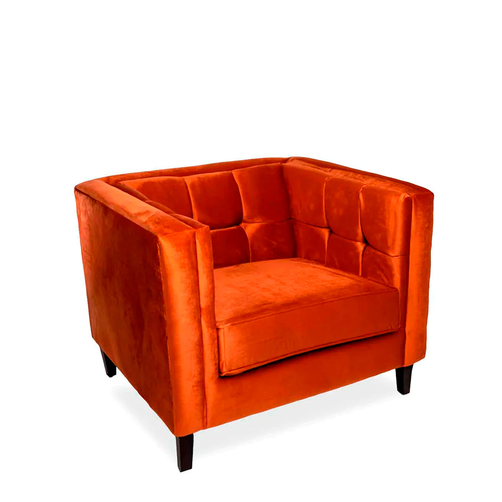 Sillón terciopelo Oscar - Canela - Tugow