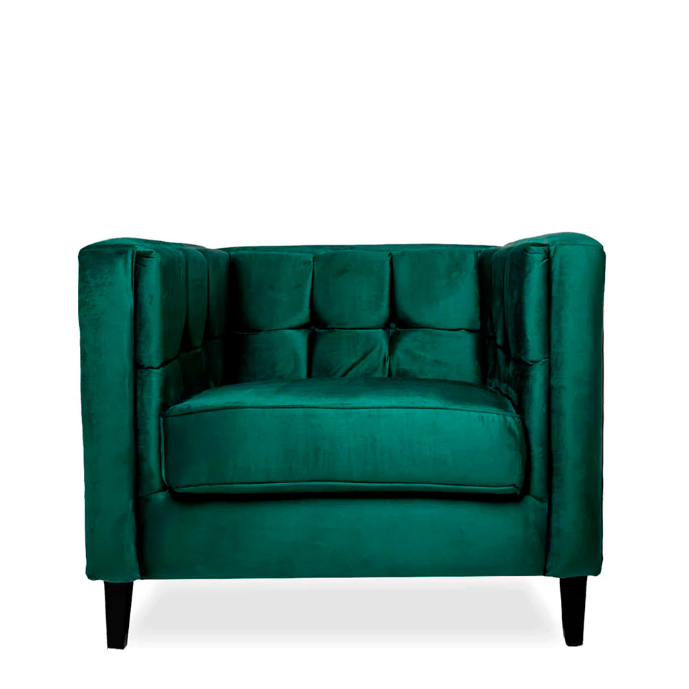 Sillón terciopelo Oscar - Verde - Tugow
