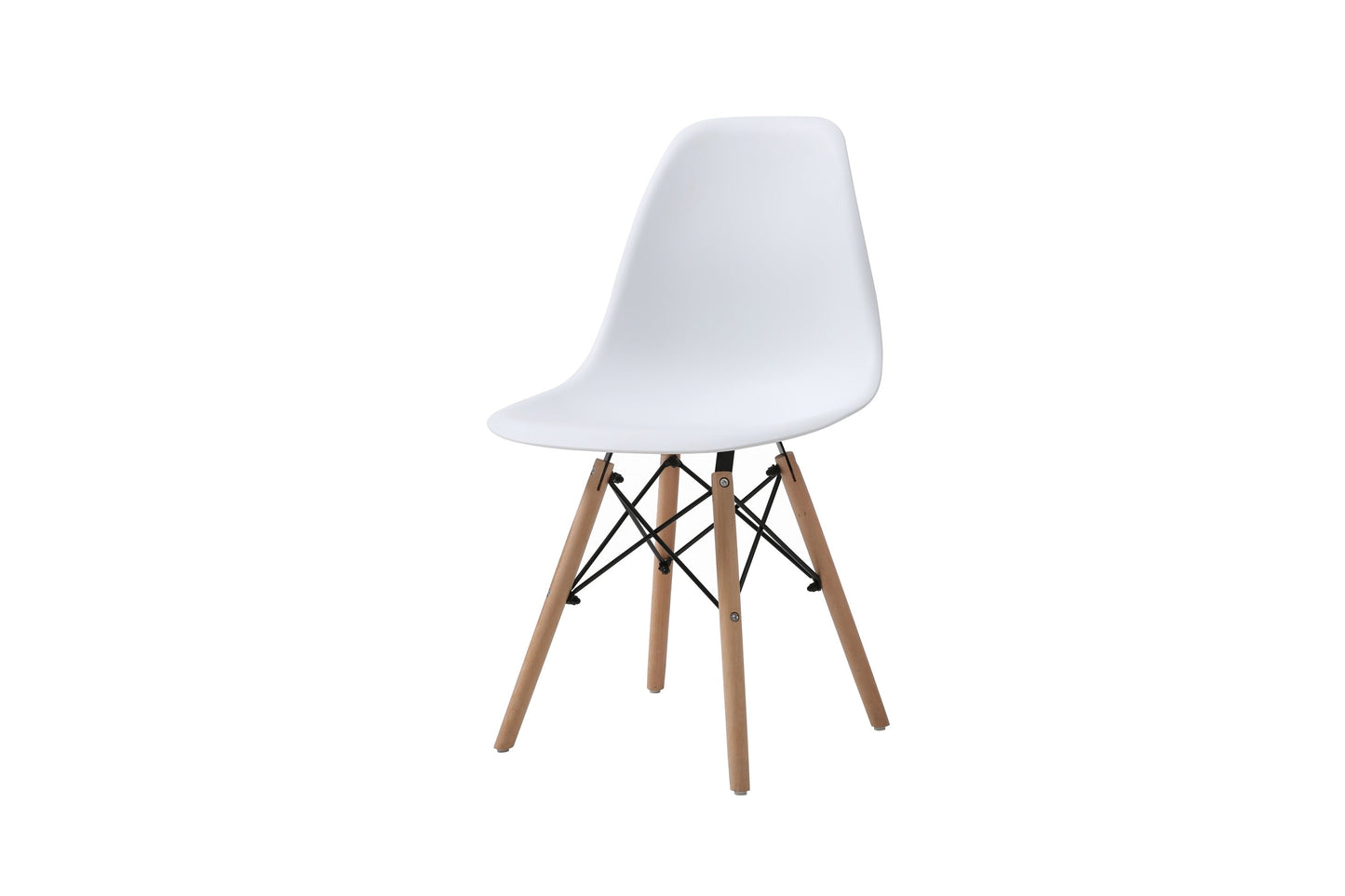 Comedor Zeus con 4 sillas Oslo - Color Madera y Blanco/Negro - Tugow