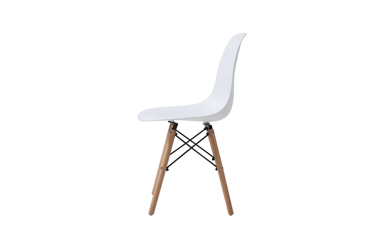 Comedor Zeus con 4 sillas Oslo - Color Madera y Blanco/Negro - Tugow