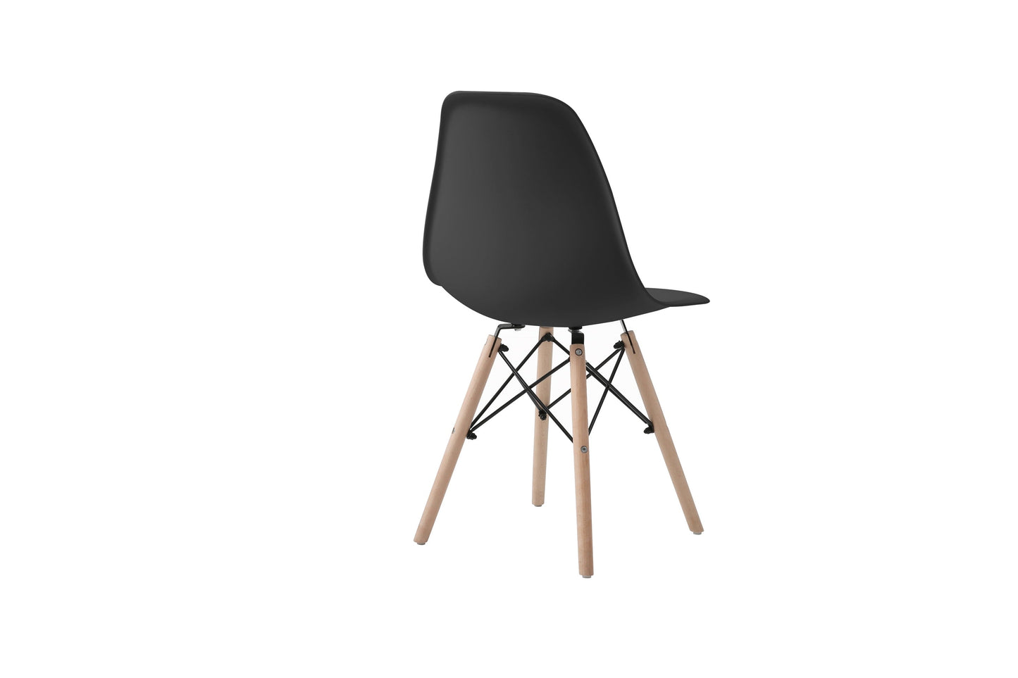 Comedor Zeus con 4 sillas Oslo - Color Madera y Blanco/Negro - Tugow