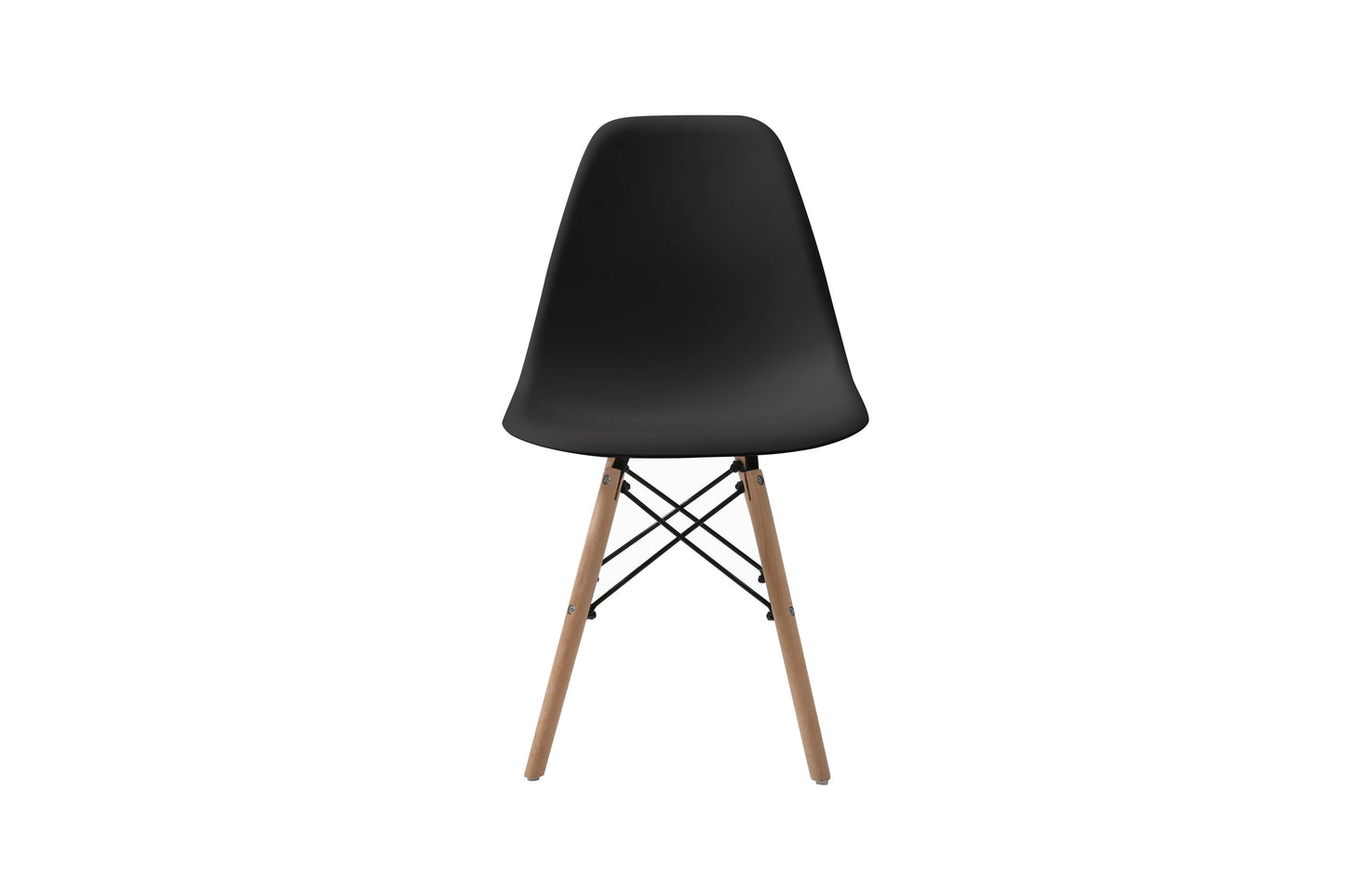 Comedor Zeus con 4 sillas Oslo - Color Madera y Blanco/Negro - Tugow