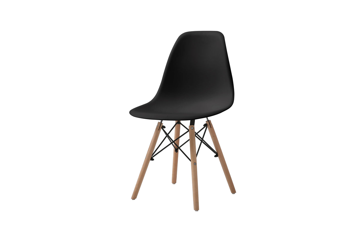 Comedor Zeus con 4 sillas Oslo - Color Madera y Blanco/Negro - Tugow