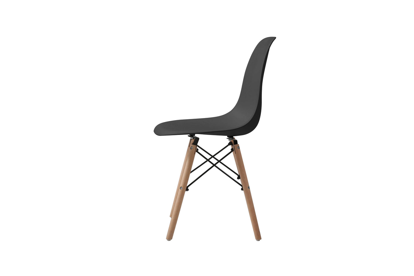 Comedor Zeus con 4 sillas Oslo - Color Madera y Blanco/Negro - Tugow