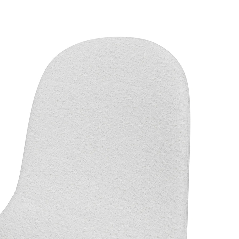 Set de 4 sillas tela bouclé Oxford - Blanco y Negro - Tugow