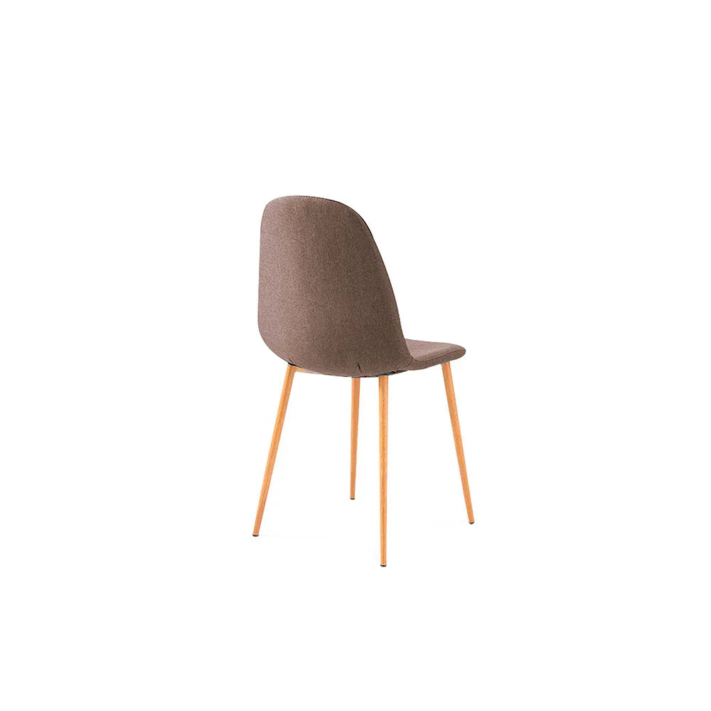Mesa rectangular Munich con 4 sillas Oxford - Blanco y Café