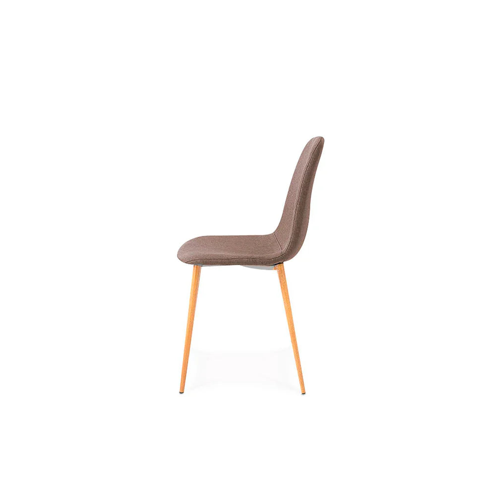 Mesa rectangular Munich con 4 sillas Oxford - Blanco y Café
