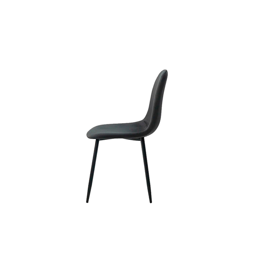 Silla terciopelo Oxford - Gris y Negro - Tugow