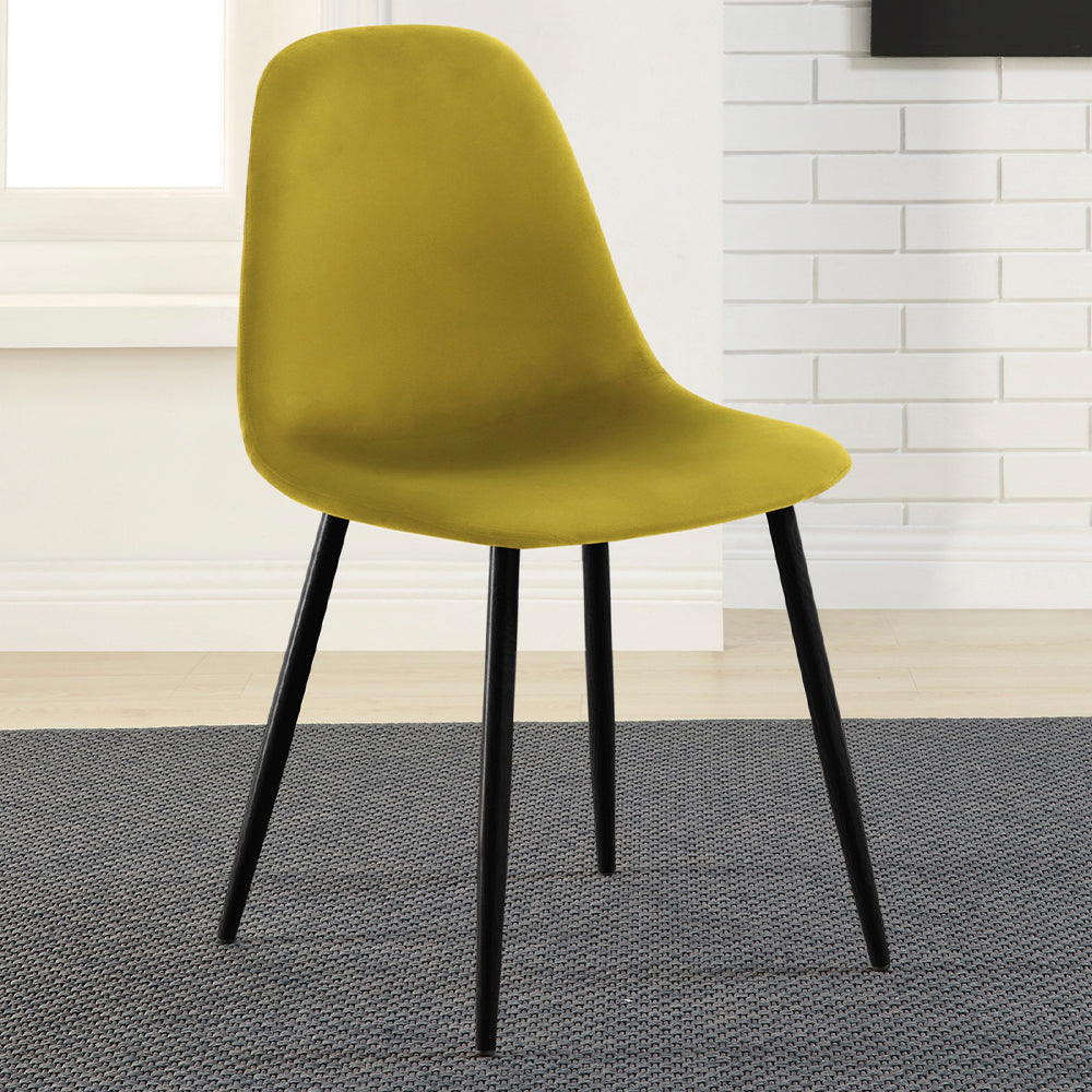 Silla terciopelo Oxford - Dorado Olivo y Negro - Tugow