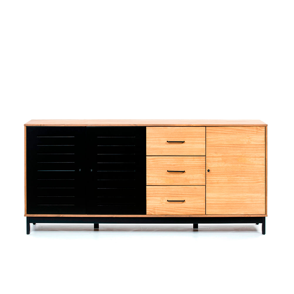 Credenza Panucci - Color Madera y Negro - Tugow