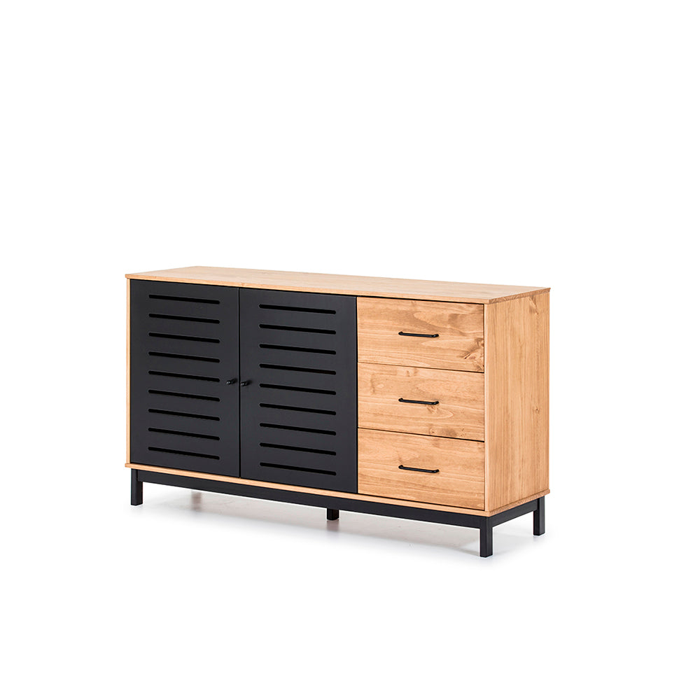 Credenza Panucci - Color Madera y Negro - Tugow