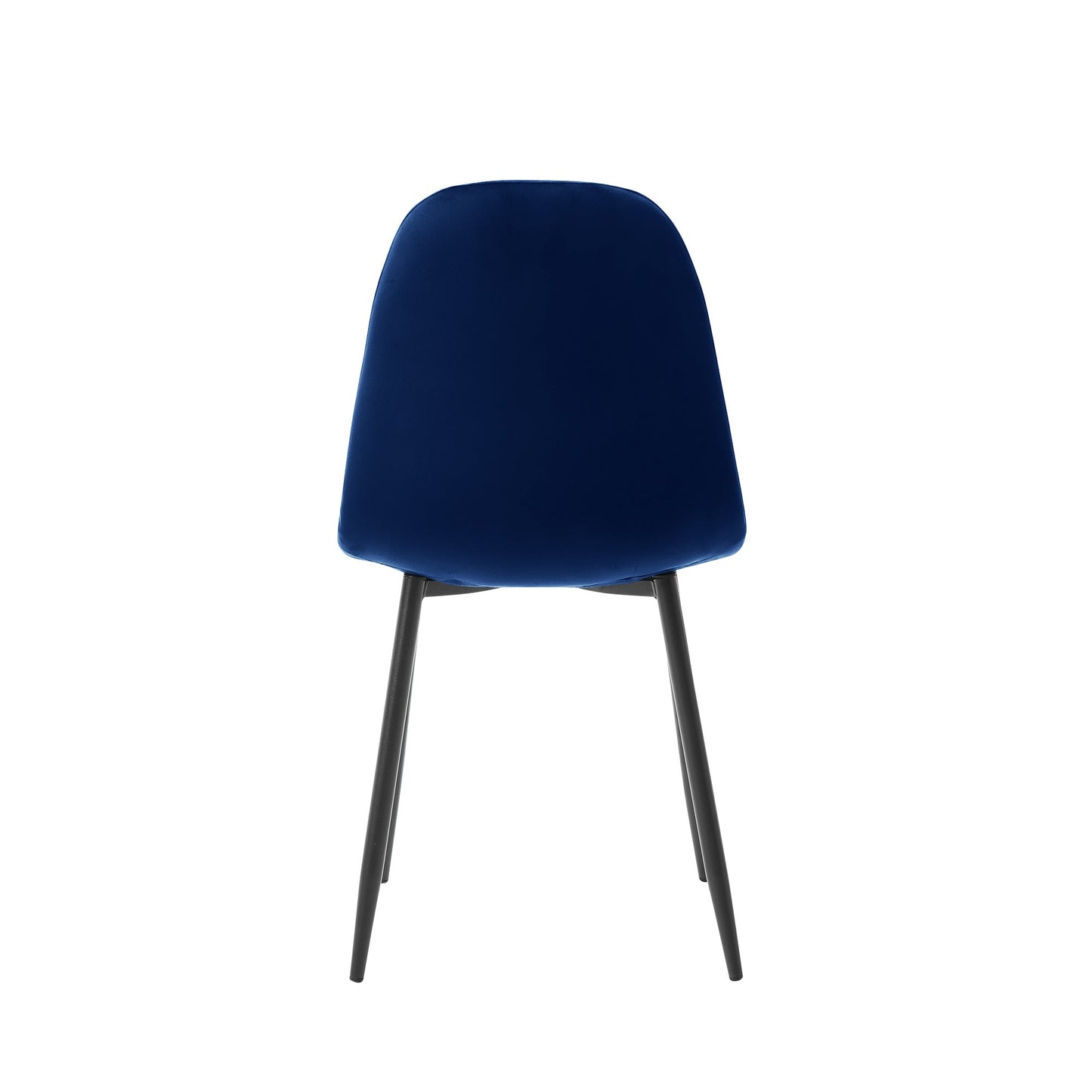 Set de 4 sillas terciopelo Oxford - Azul y Negro - Tugow