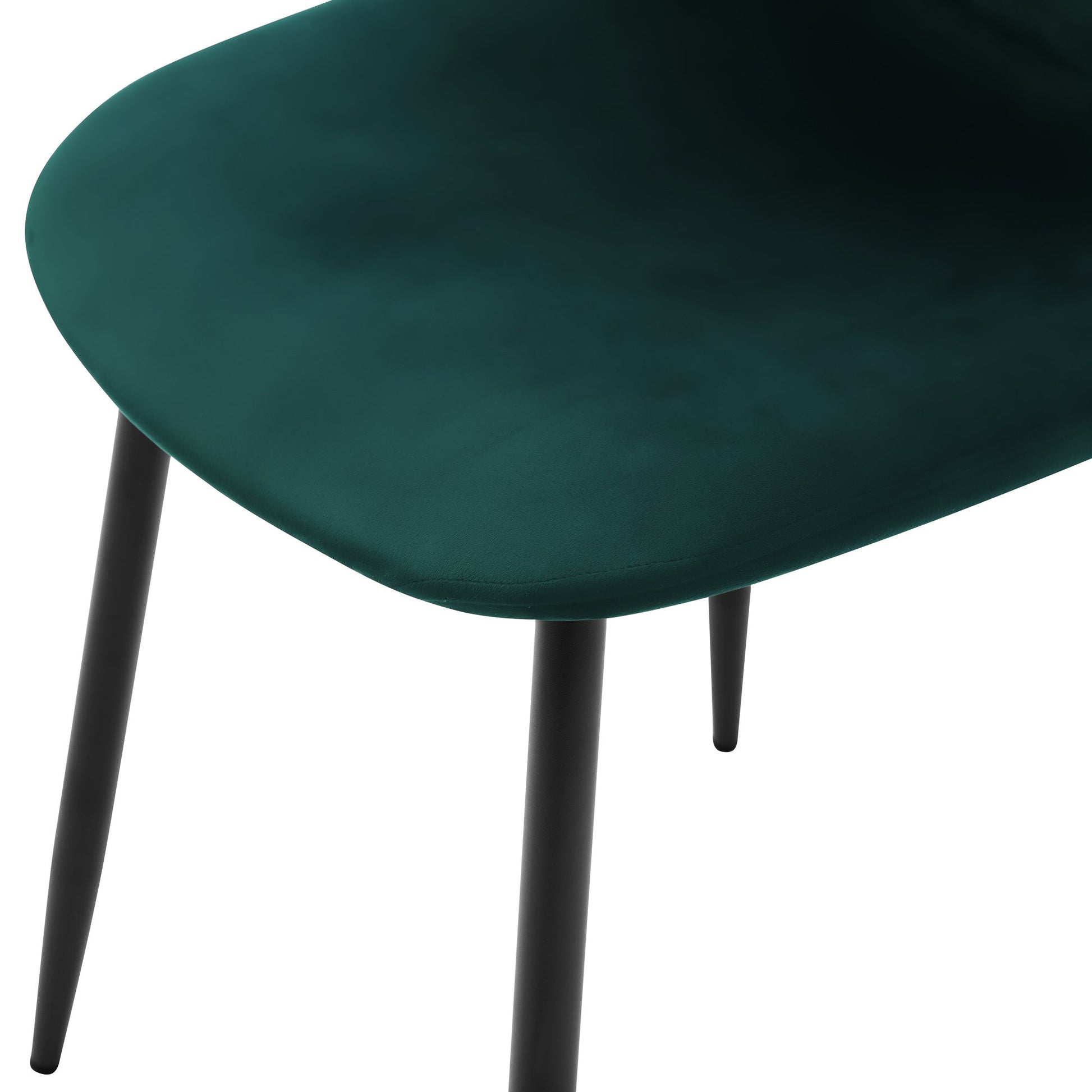 Set de 4 sillas terciopelo Oxford - Verde y Negro - Tugow