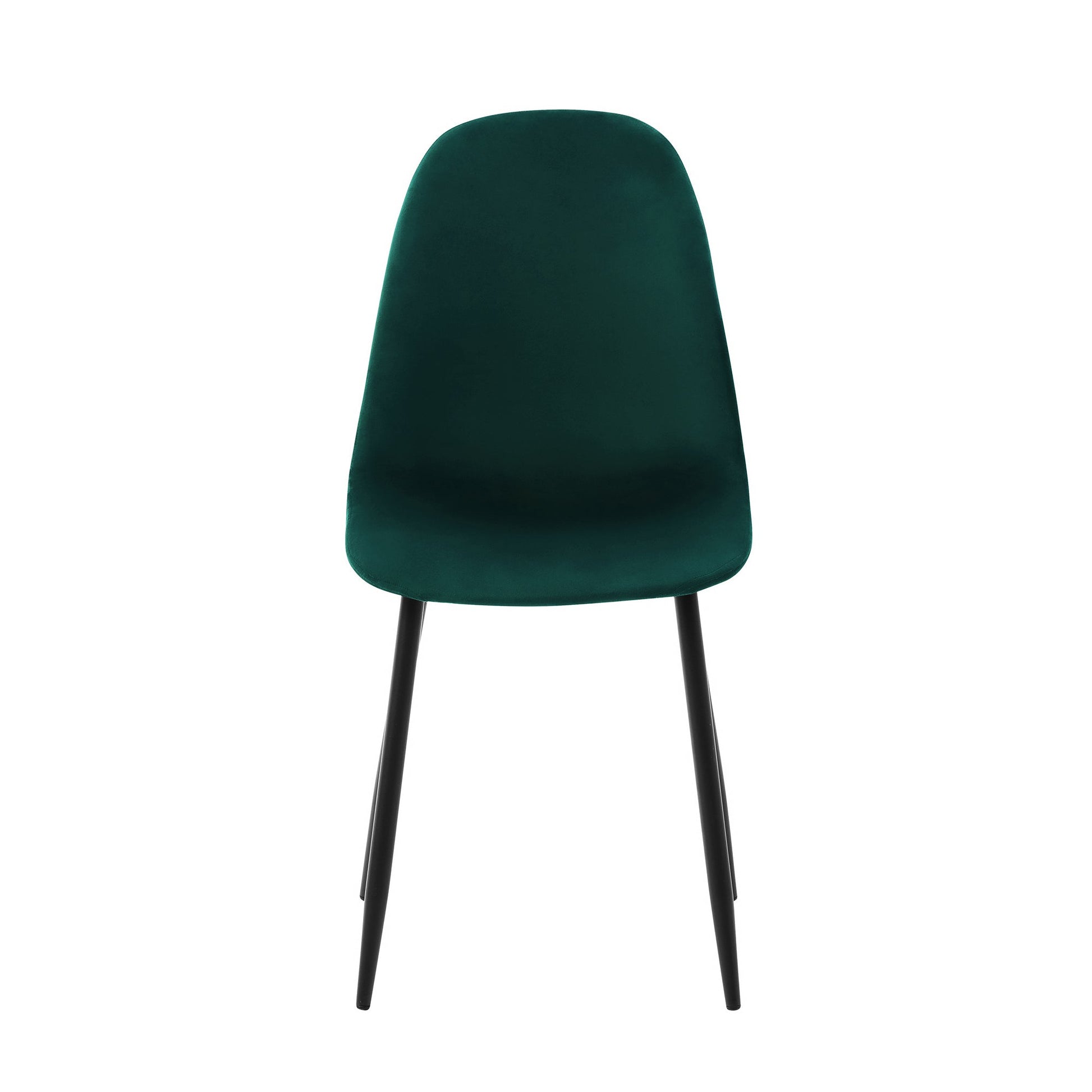 Set de 4 sillas terciopelo Oxford - Verde y Negro - Tugow