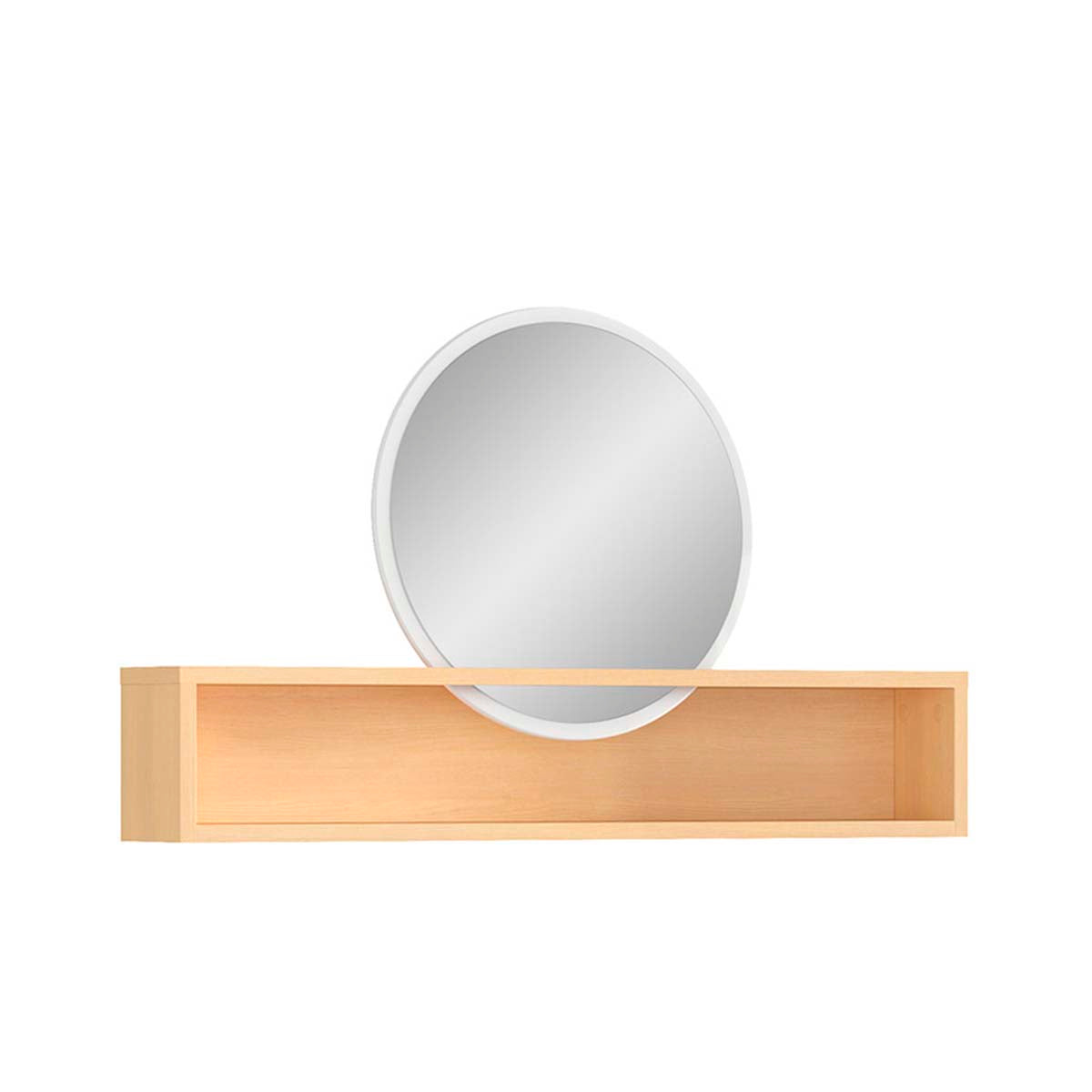 Espejo Aitor - Color Madera y Blanco Brillante - Tu Gow