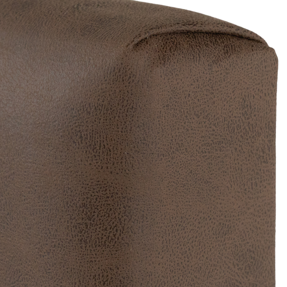 Juego de 3 Paneles Para Cabecera Modular Matrimonial /Queen Size Lunaria - Tela Tipo Piel Chocolate
