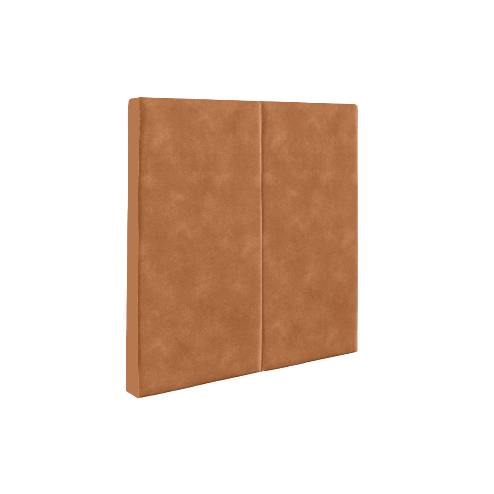 Juego de 2 Paneles Para Cabecera Modular Individual Lunaria - Tela Tipo Gamuzado Camel