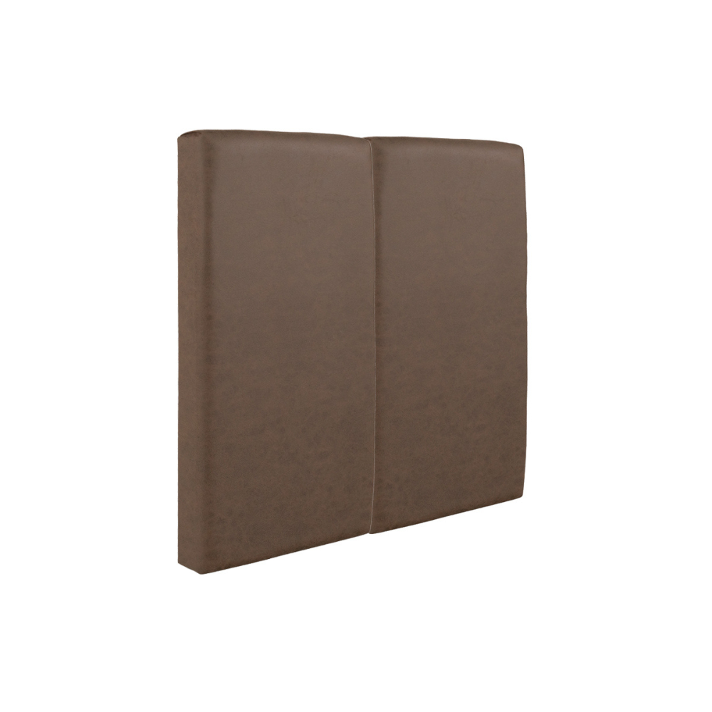 Juego de 2 Paneles Para Cabecera Modular Individual Lunaria - Tela Tipo Piel Chocolate