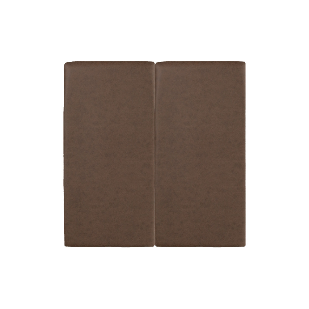 Juego de 2 Paneles Para Cabecera Modular Individual Lunaria - Tela Tipo Piel Chocolate