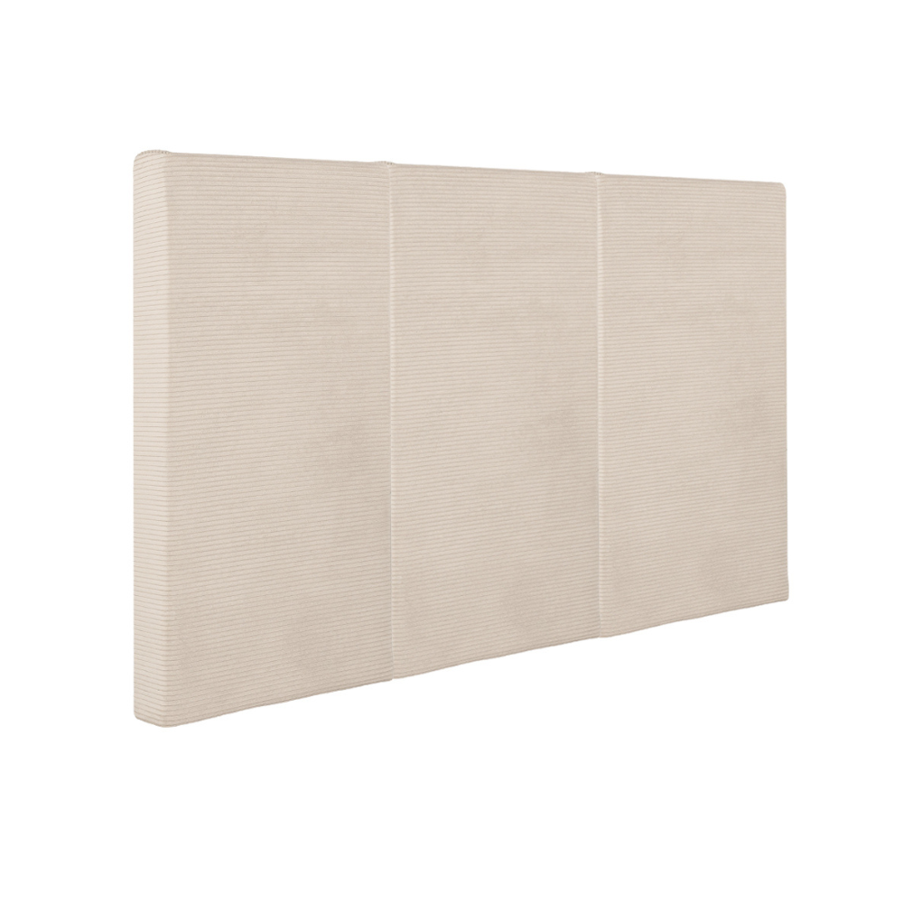 Juego de 3 Paneles Para Cabecera Modular Matrimonial /Queen Size Lunaria - Tela Tipo Pana Marfil