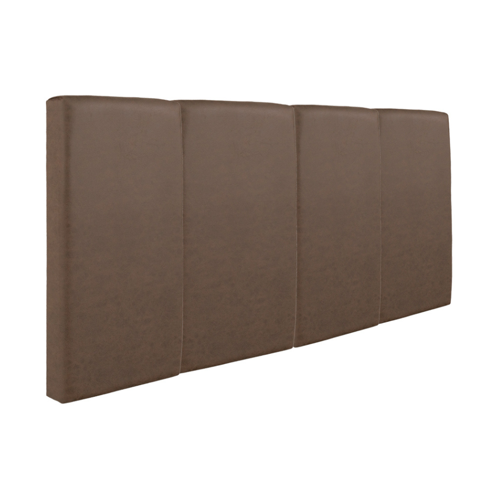 Juego de 4 Paneles Para Cabecera Modular King Size Lunaria - Tela Tipo Piel Chocolate