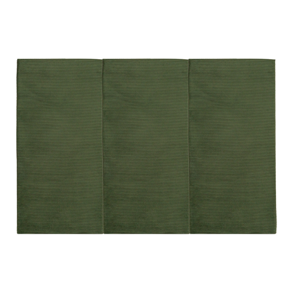 Juego de 3 Paneles Para Cabecera Modular Matrimonial /Queen Size Lunaria - Tela Tipo Pana Verde Pino