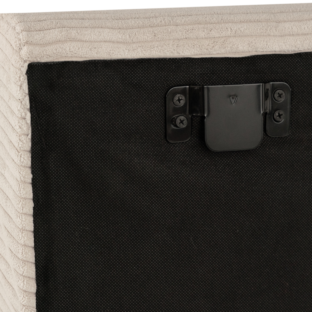 Juego de 4 Paneles Para Cabecera Modular King Size Lunaria - Tela Tipo Pana Marfil