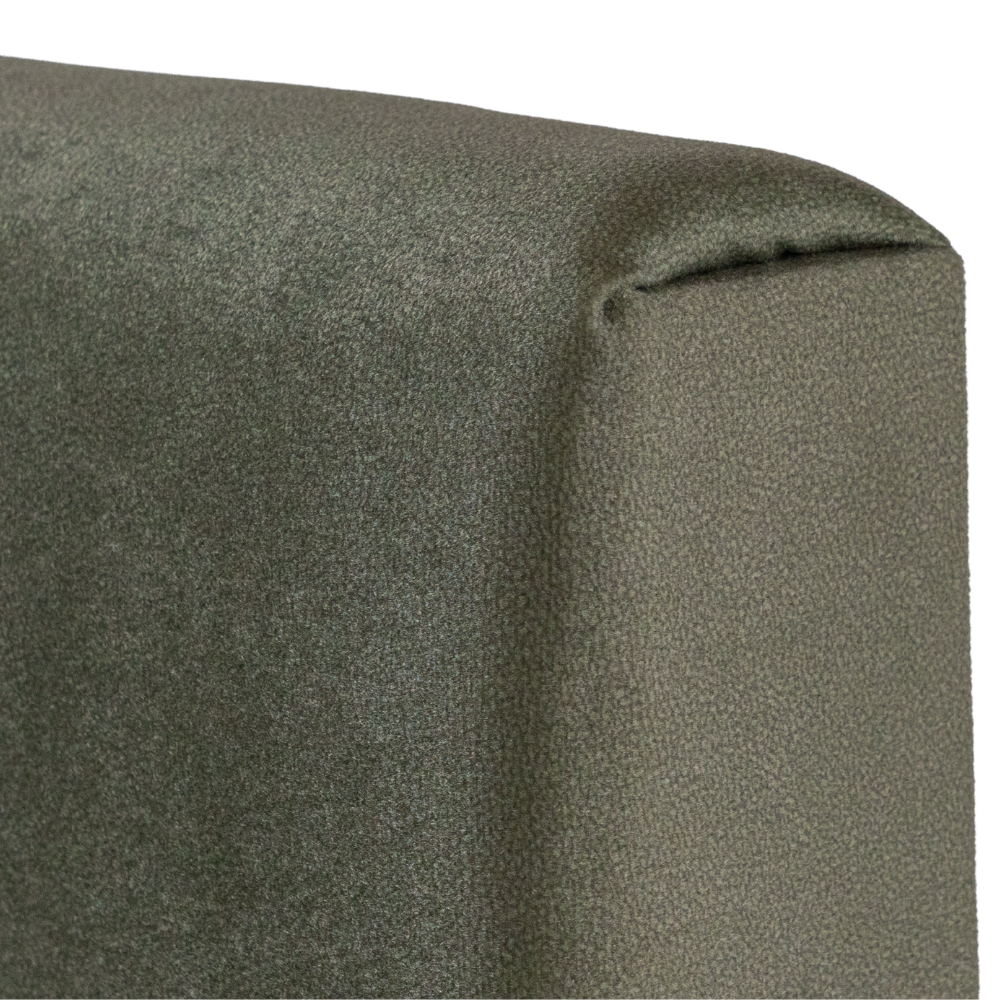 Juego de 2 Paneles Para Cabecera Modular Individual Lunaria - Tela Tipo Gamuzado Verde Olivo