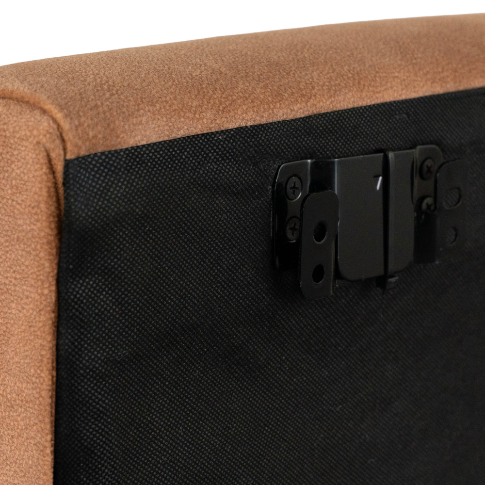 Juego de 4 Paneles Para Cabecera Modular King Size Lunaria - Tela Tipo Gamuzado Camel