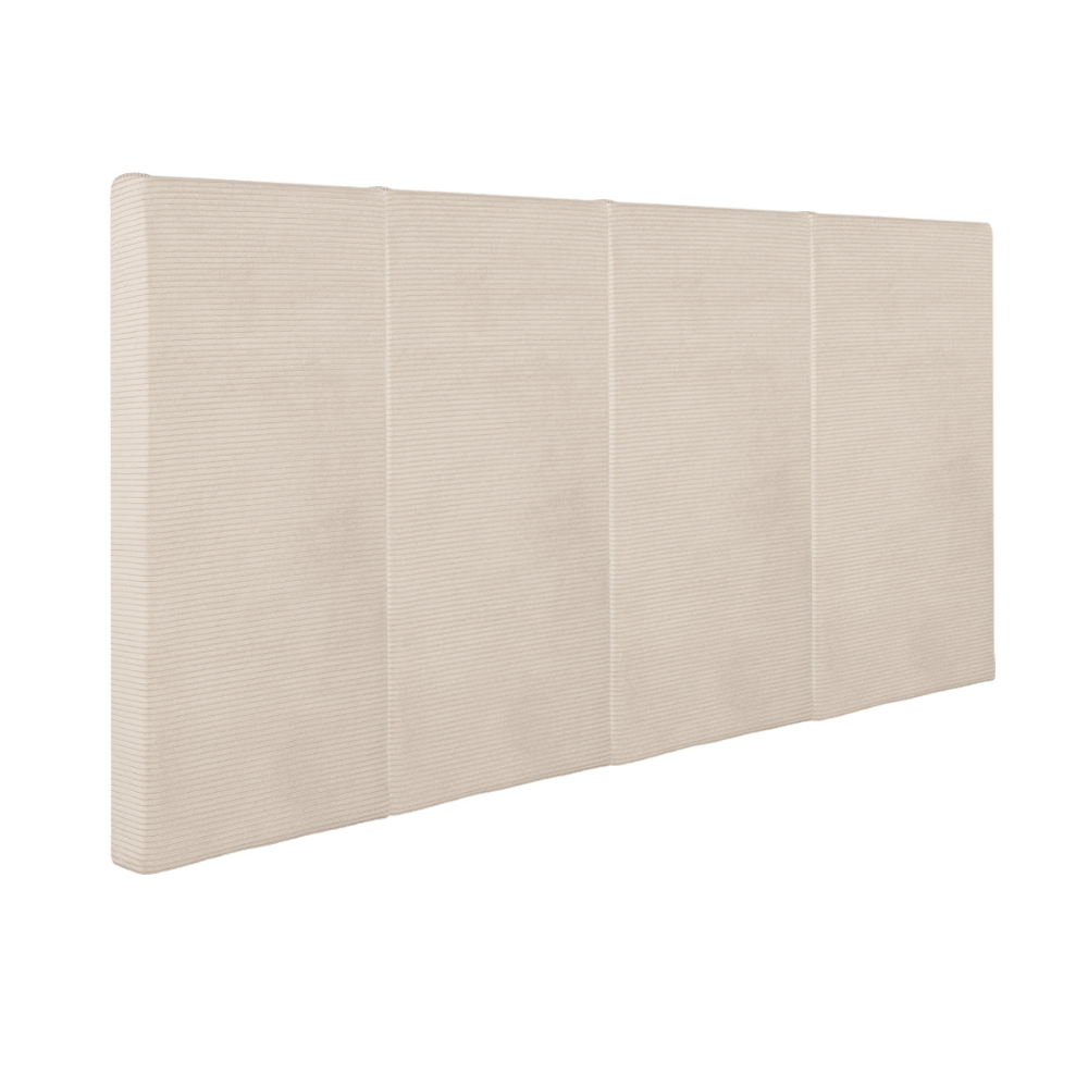 Juego de 4 Paneles Para Cabecera Modular King Size Lunaria - Tela Tipo Pana Marfil