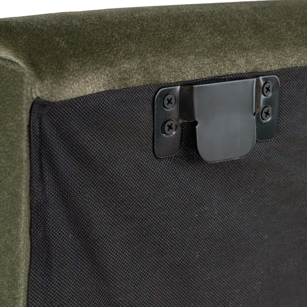 Juego de 2 Paneles Para Cabecera Modular Individual Lunaria - Tela Tipo Gamuzado Verde Olivo