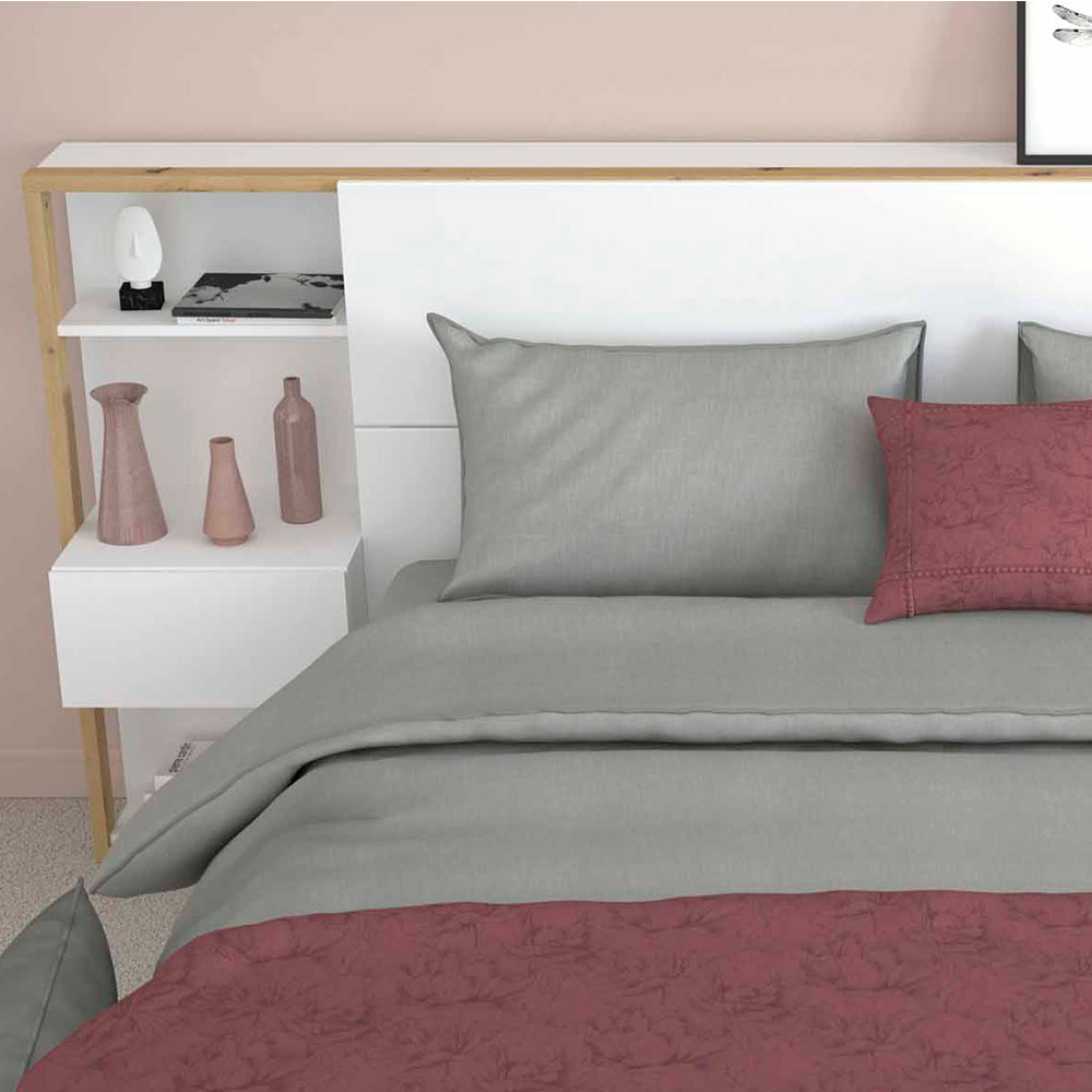 Cabecera con 2 burós Romane - Color Madera y Blanco - Tugow
