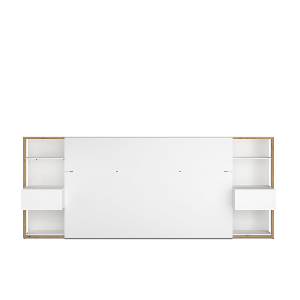 Cabecera con 2 burós Romane - Color Madera y Blanco - Tugow