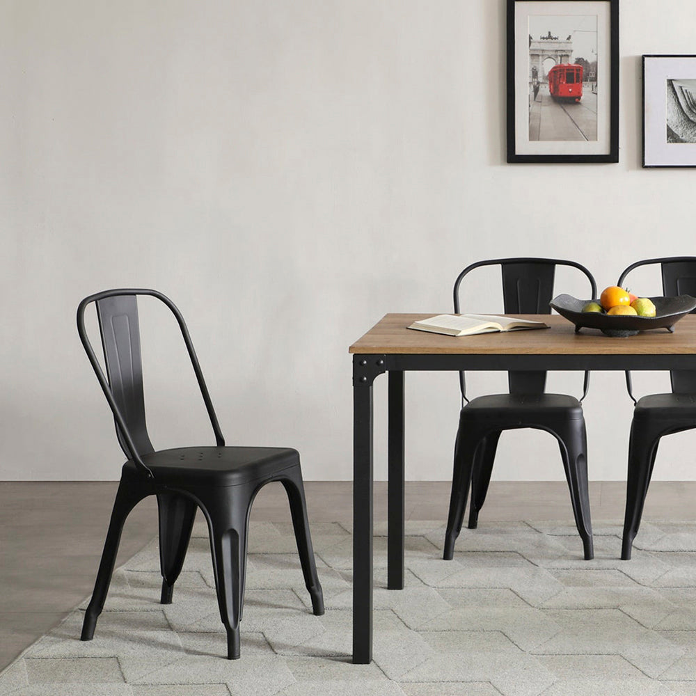 Mesa rectangular Sansa - Color Madera y Negro - Tugow