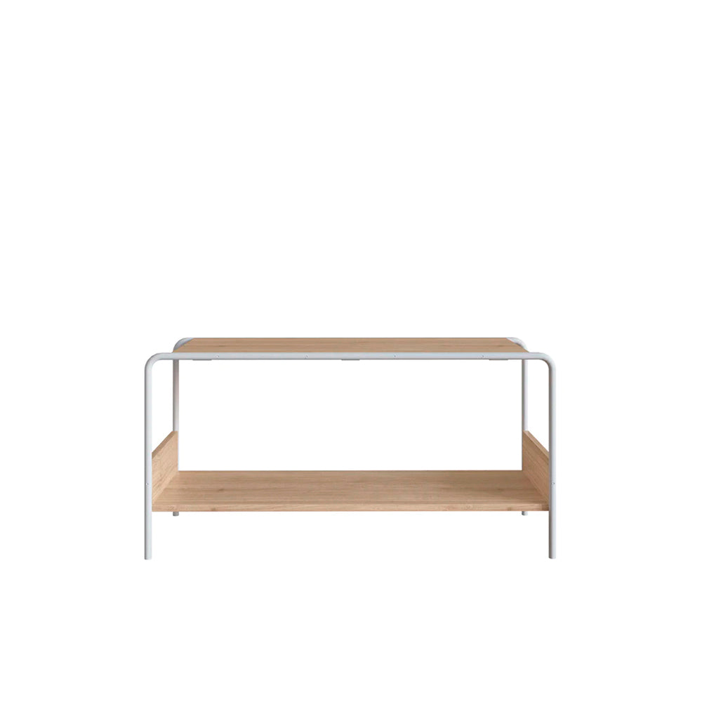 Banco Zapatera Sarong - Blanco y Color Madera - Tugow