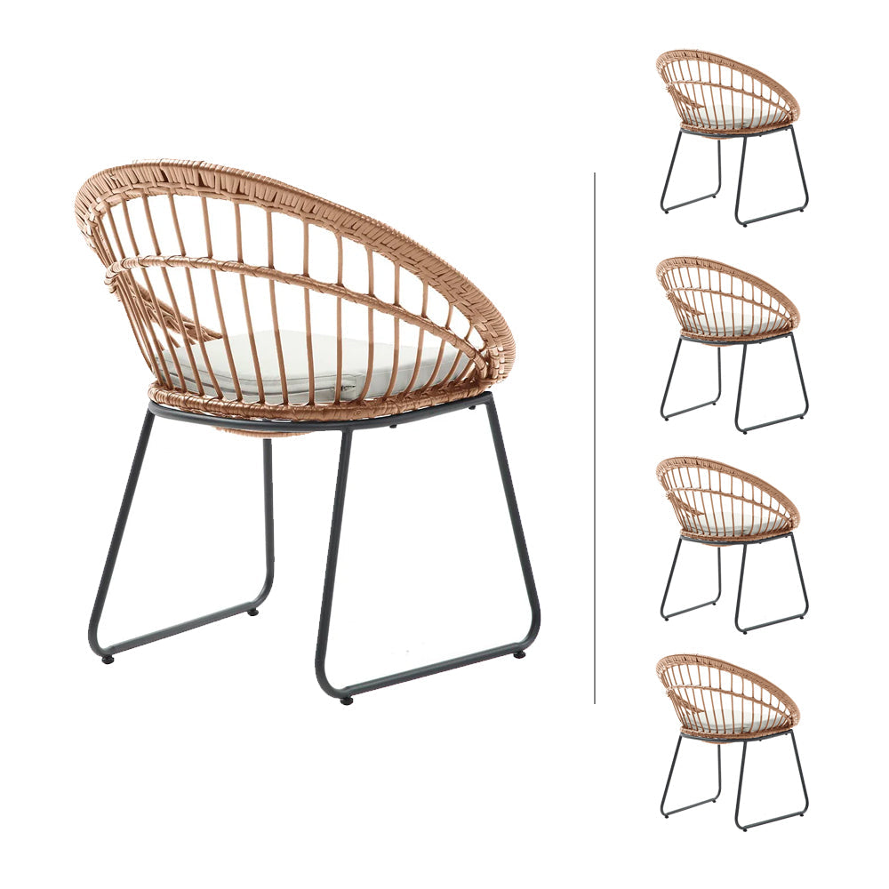 Set de 4 sillas de exterior Tavira - Natural - Tugow