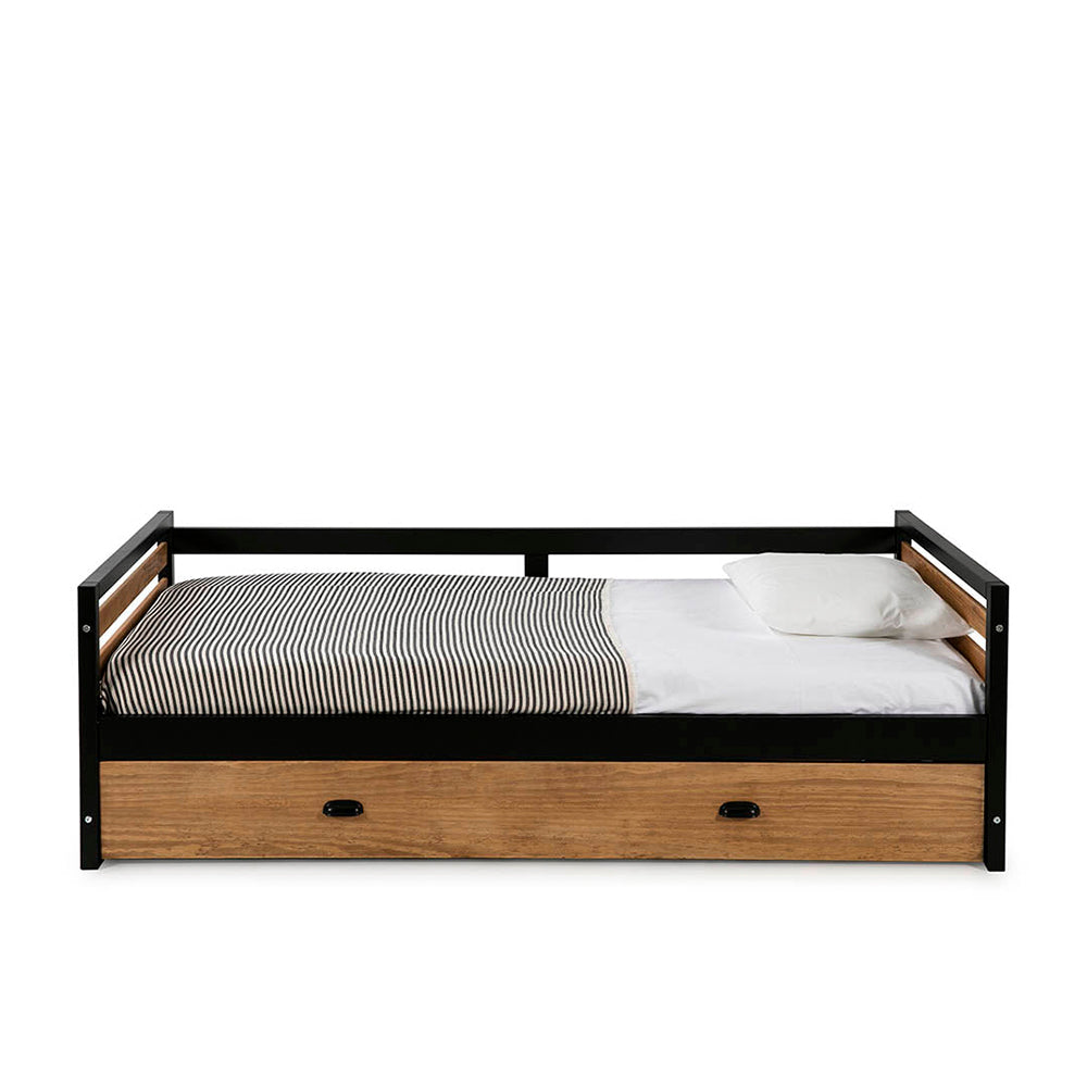 Cama Nido Simba - Color Madera y Gris Oscuro - Tugow