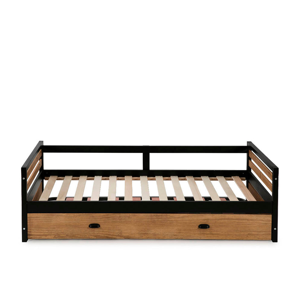 Cama Nido Simba - Color Madera y Gris Oscuro - Tugow