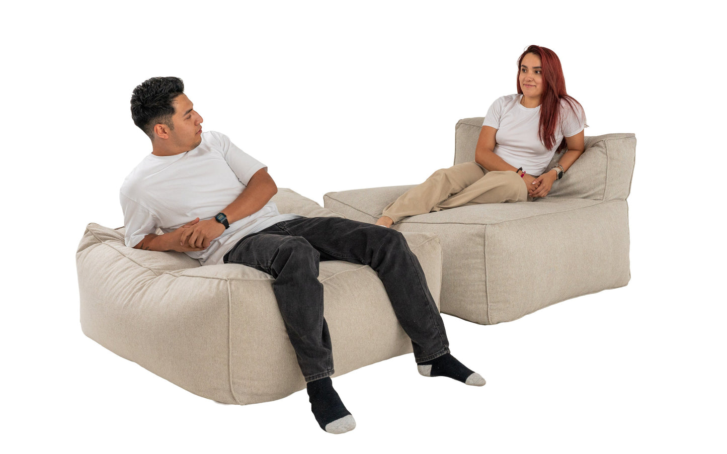 Puff y Taburete Novo - Beige