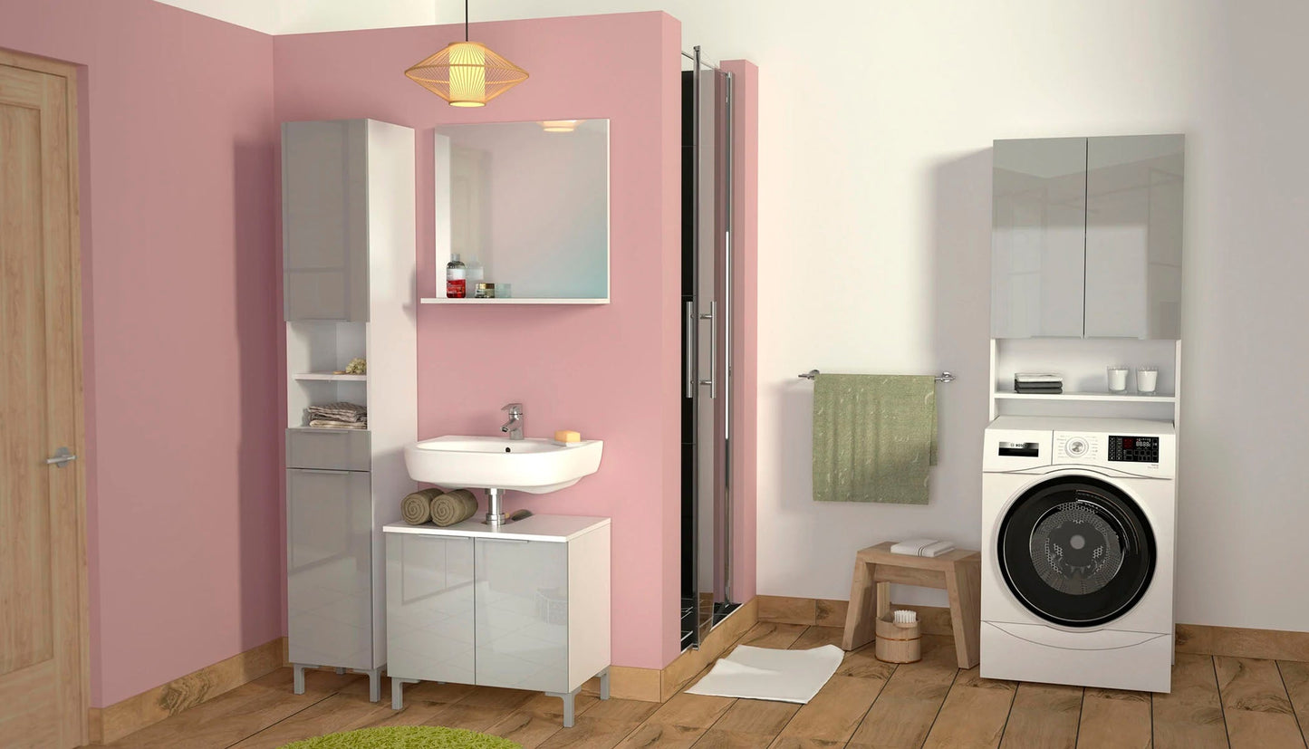 Mueble de baño de pie Sovrana - Gris Brillante - Tu Gow