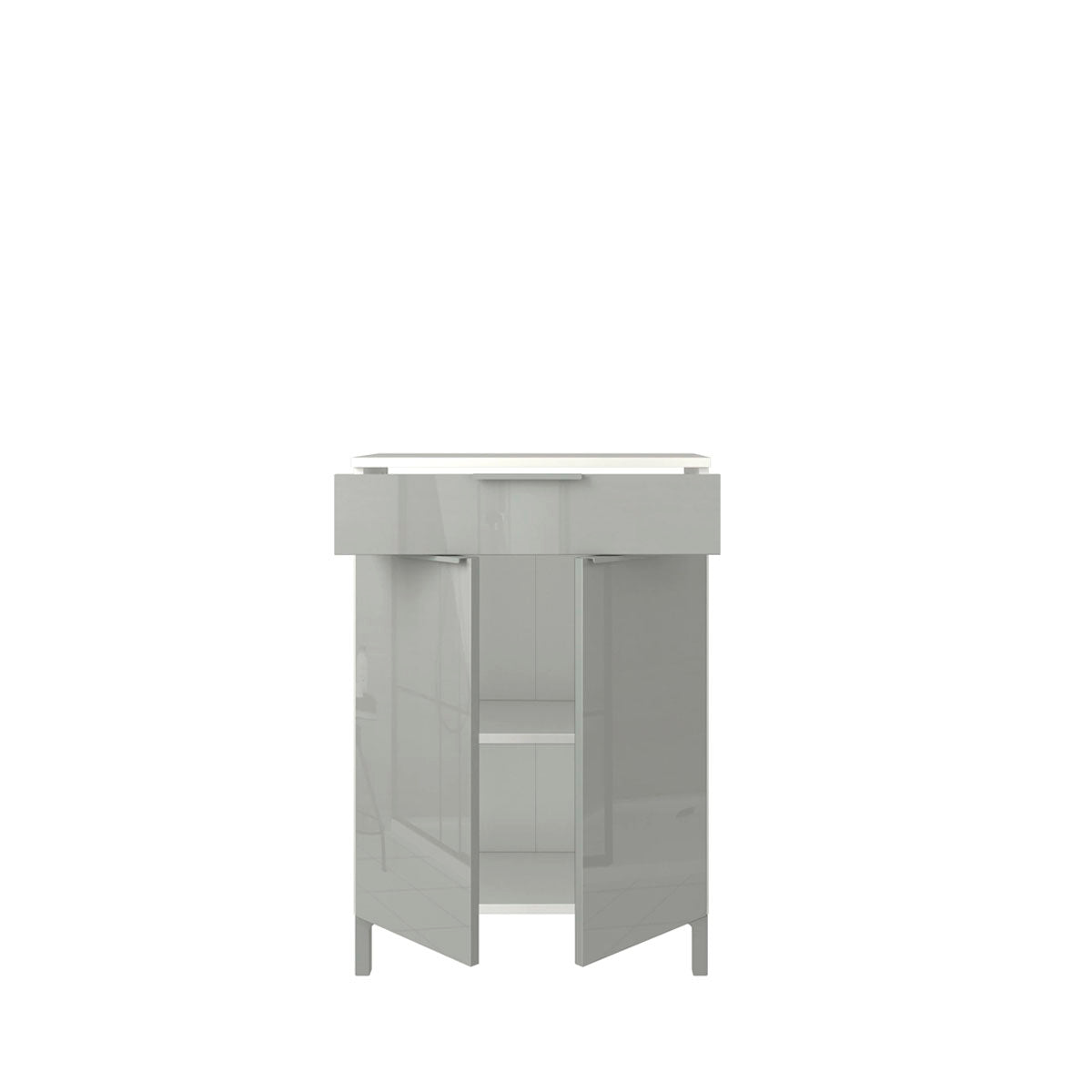 Mueble de baño de pie Sovrana - Gris Brillante - Tu Gow